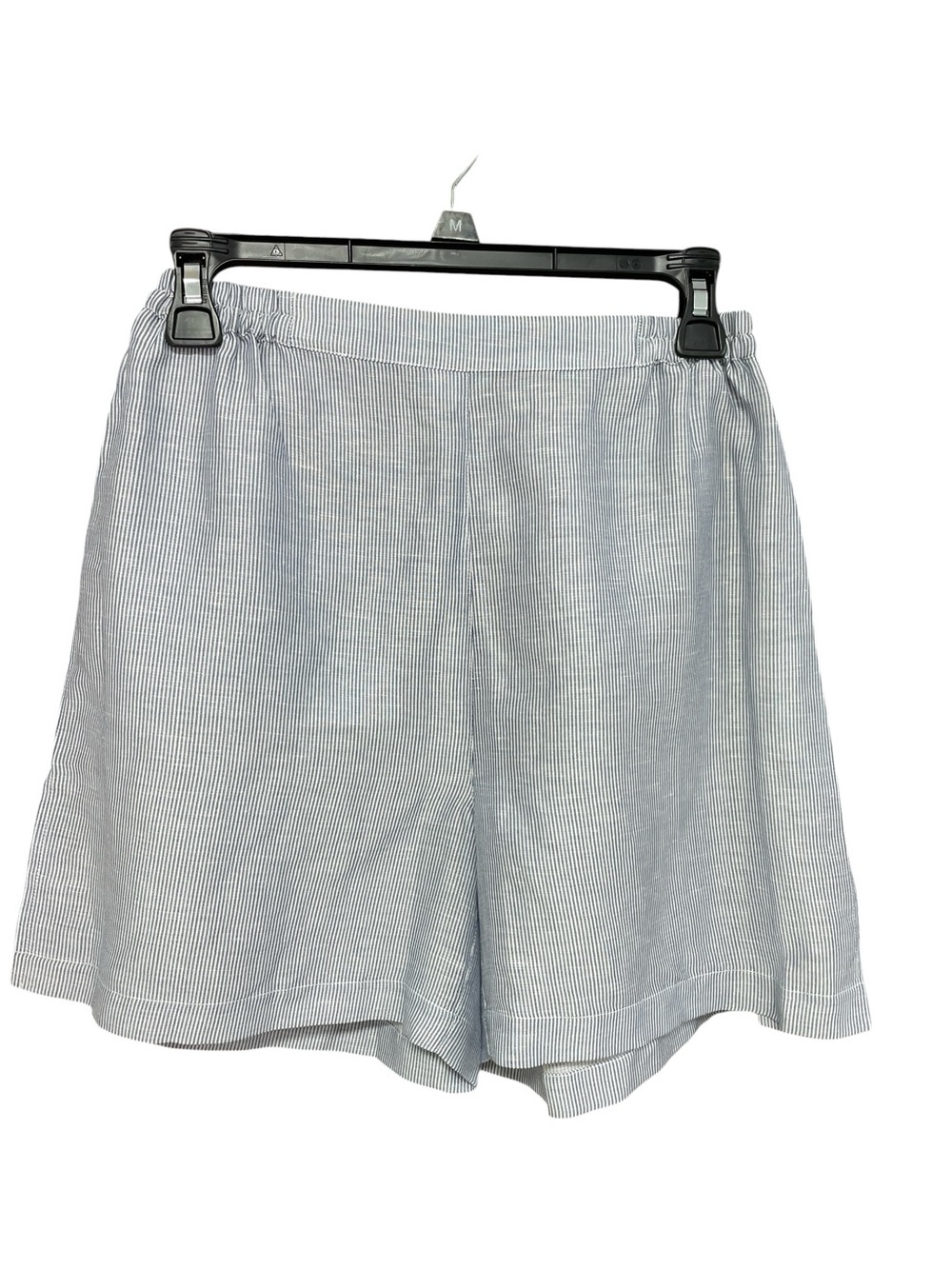 LUNYA Lounge Shorts Light Blue Seersucker Elastic Waist Linen Cotton Silk XS - Picture 3 of 9